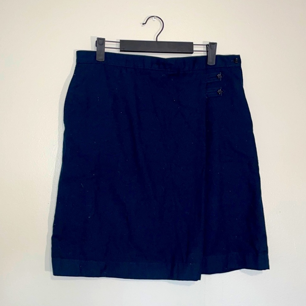 Lands' End | Midlength Navy Skirt Size 11